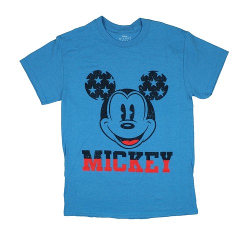 VTG 80s 90s Disney Mickey Mouse All Over Print T Shirt Pink Blue