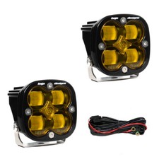 Baja Designs 257811 Squadron SAE Amber Lens LED Fog Lights Pod Pair - Universal