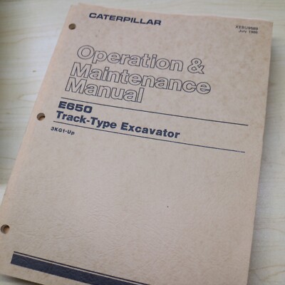 CAT Caterpillar E650 Track Excavator Crawler Owner Operator Maintenance Manual