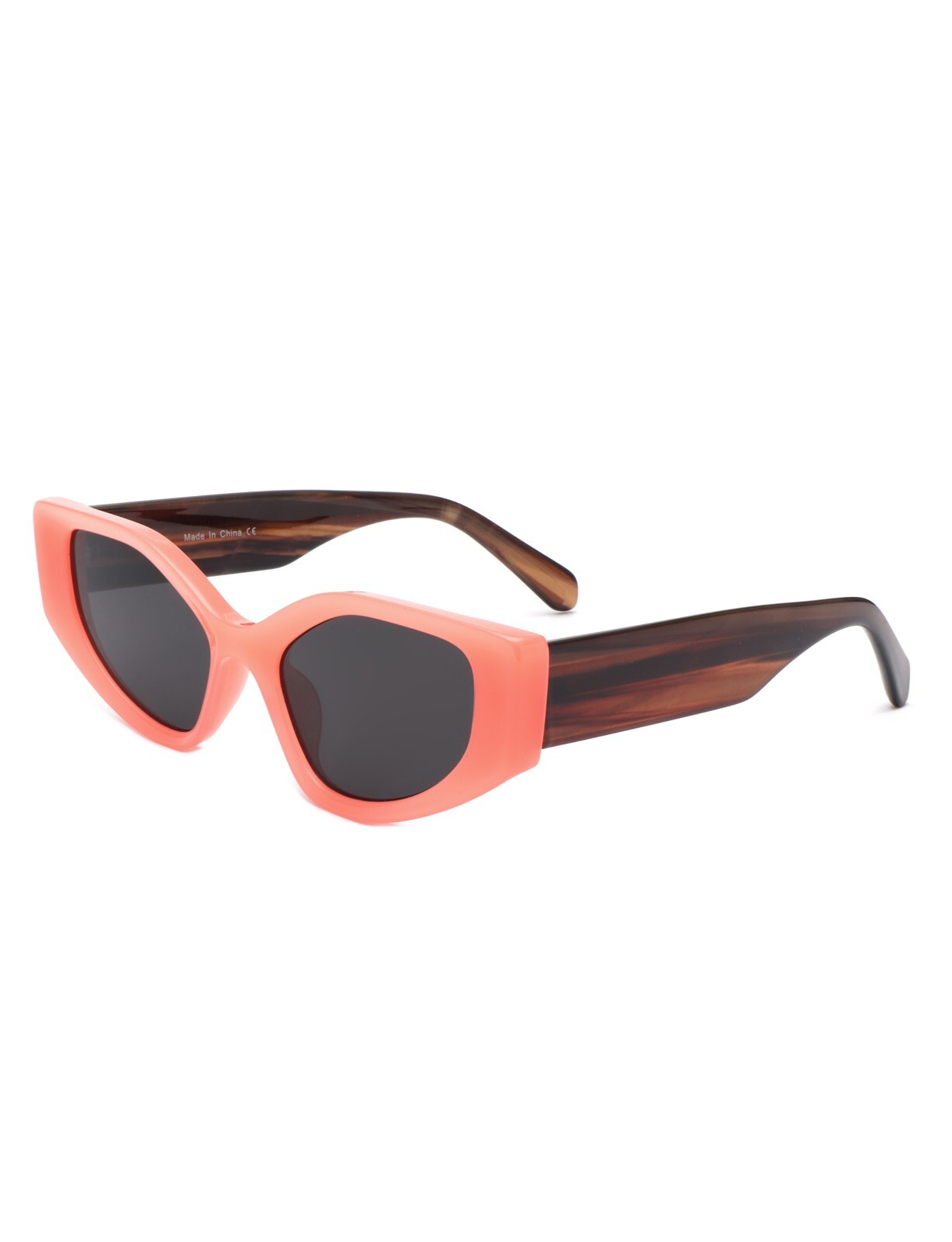 Retro Cat Eye Sunglasses for Women - Stylish Geometric Rectangle Shades-image