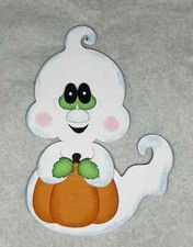 Happy Ghost Title Die Cut Embellishment Scrapbook Halloween