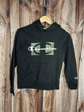 Champion Youth Boys Black Pullover Hooded Sweater Size Medium