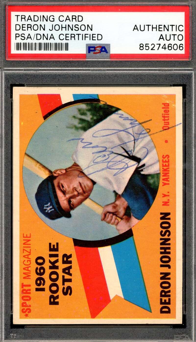 Deron Johnson PSA DNA Signed 1960 Topps Rookie Star Autograph