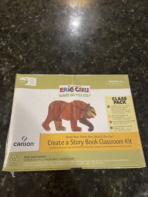 ERIC CARLE BROWN BEAR WHAT DO YOU SEE CREATE A STORY BOOK CLASSROOM KIT PACK K-3