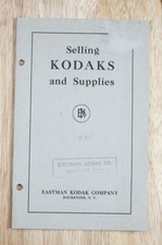 KODAK SELLING KODAKS AND SUPPLIES, 1921, 24 PAGES/cks/198143