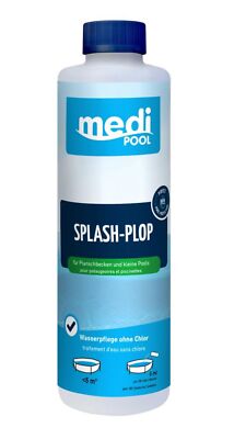 Medi Pool Splash Plop 500ml Wasserpflege Chlorfrei Planschbecken Pool Reiniger