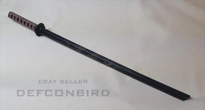 MASTER CUTLERY 40” SAMURAI HARDWOOD TRAINING SWORD DRAGON CARVED BLADE ITO WRAP HNDLE EXCELLENT