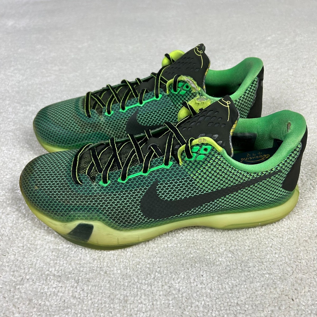 Nike Kobe 10 X Vino Mens 9 Green Shoes 2015 Basketball Sneakers