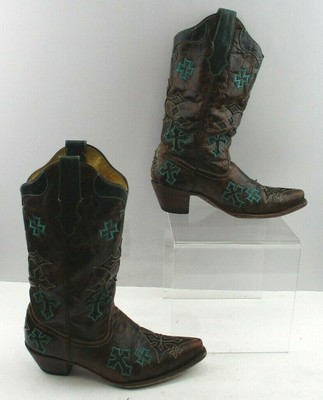 teal corral boots