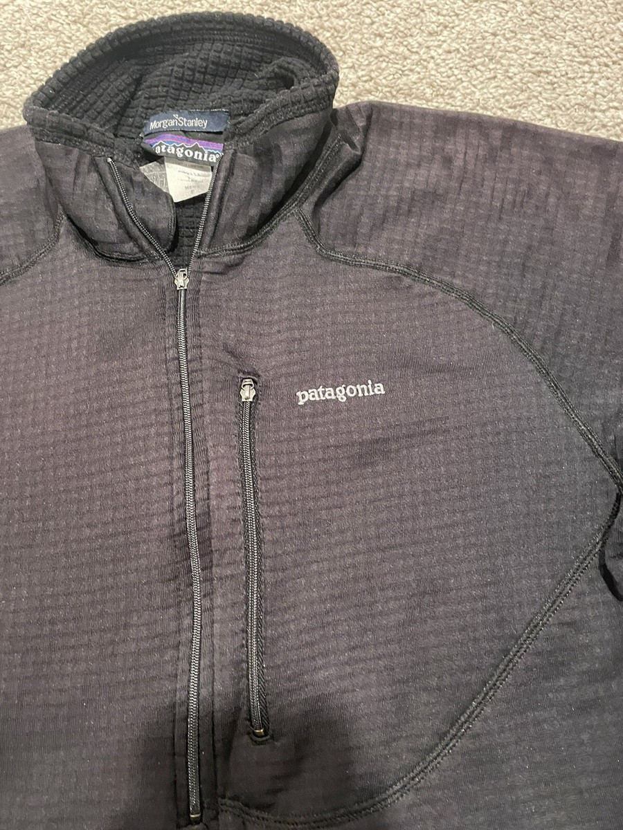 Morgan Stanley Patagonia Half Zip Made In USA Black Jacket Men's