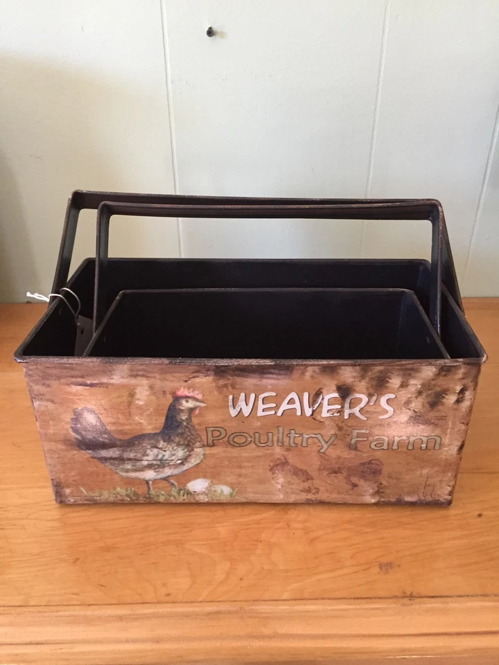 FARM FRESH EGGS - RECTANGLE PLANTERS W/HANDLE - SET OF 2 - Image 2 of 3