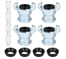 Therwen 4 Sets 3/4" Chicago Air Fittings, NPT Iron, Universal Coupling