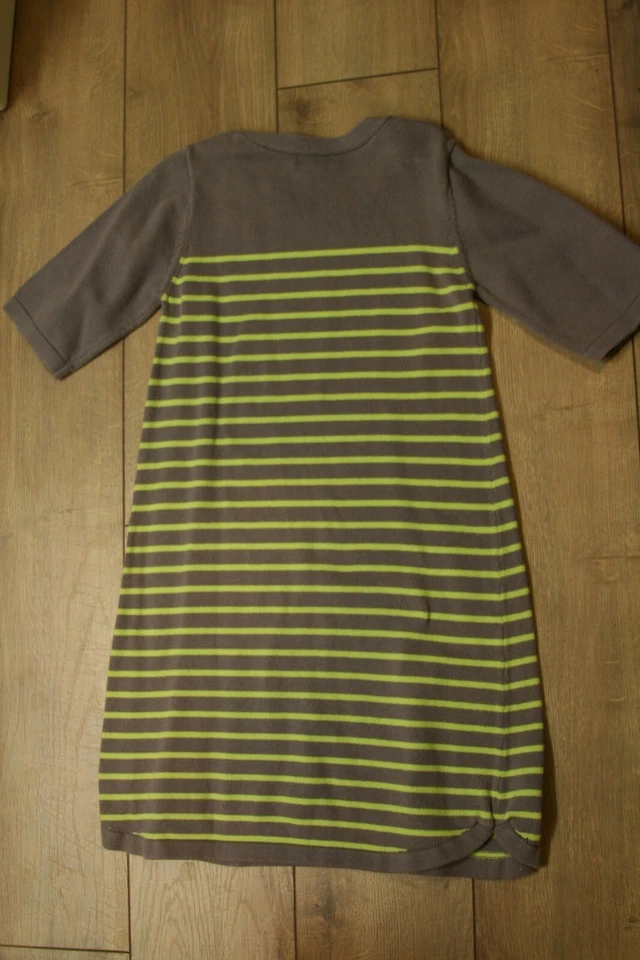 Vestido Suéter Gris Niñas Azul Marino Antiguo Talla M(8) Usado en Excelente Condición Foto 2 de 2