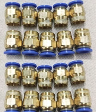 20x Quick 10mm OD Tube X 1/4" PT Pneumatic Fitting Push To Connect Air Fitting