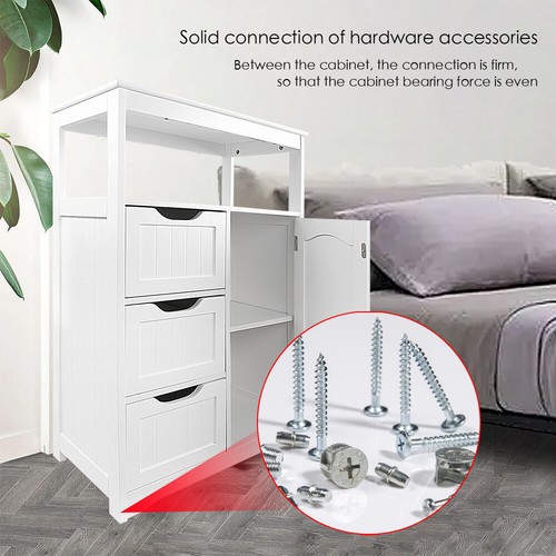 Kleiner Badezimmer Bodenschrank Holz freistehend Aufbewahrung Seite Organizer robust - Bild 28 von 28