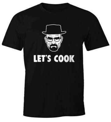 Lets Cook Herren T-Shirt Fun-Shirt Moonworks 