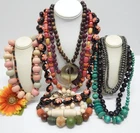 VINTAGE TO NOW BOHO THEMED FASHION /COSTUME JEWELRY NECKLACE LOT