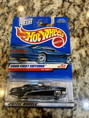 2000 Hot Wheels 1st Editions so Fine Black Low Rider Diecast Model #78 MOC