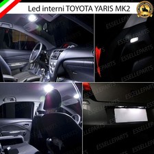 KIT LED INTERNI COMPLETO TOYOTA YARIS MK2  + LUCI TARGA LED CANBUS 6000K BIANCO