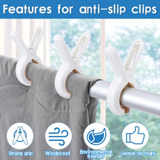 12 Pack Beach Towel Clips,Heavy Duty Plastic Clothpins Beach Pool Chair Clip ...