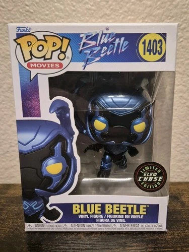 Funko Pop! Vinyl: DC Universe - Blue Beetle (Glow) (Chase) #1403 W/Pop Protector