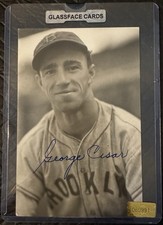 Brooklyn Dodgers George Cisar signed photo.