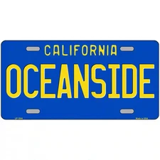 Oceanside California Blue Metal Sign