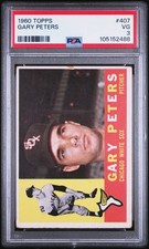 1960 TOPPS #407 GARY PETERS PSA VG 3