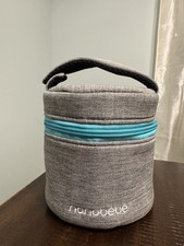 Nanobebe Compact Triple-Insulated Bottle Cooler  Travel Bag Grey - No bottle