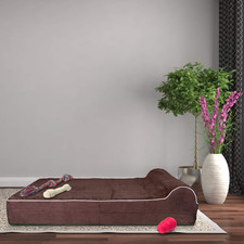 Orthopedic Memory Foam Dog Bed 7" Inch Thick Extra Large Dog Bed With Pillow ...
