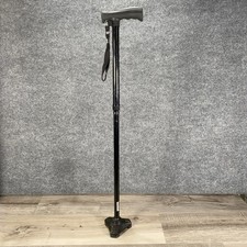 HURRY CANE Self Standing Stand Up Adjustable Foldable Black Cane. Ext. 31" - 36"
