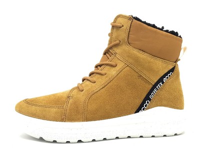 Ecco Urban Snowboarder Kinderschuhe Jungen Schnürstiefel Beige Freizeit
