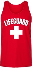 Lifeguard White Cross Printed Unisex Tank Top...