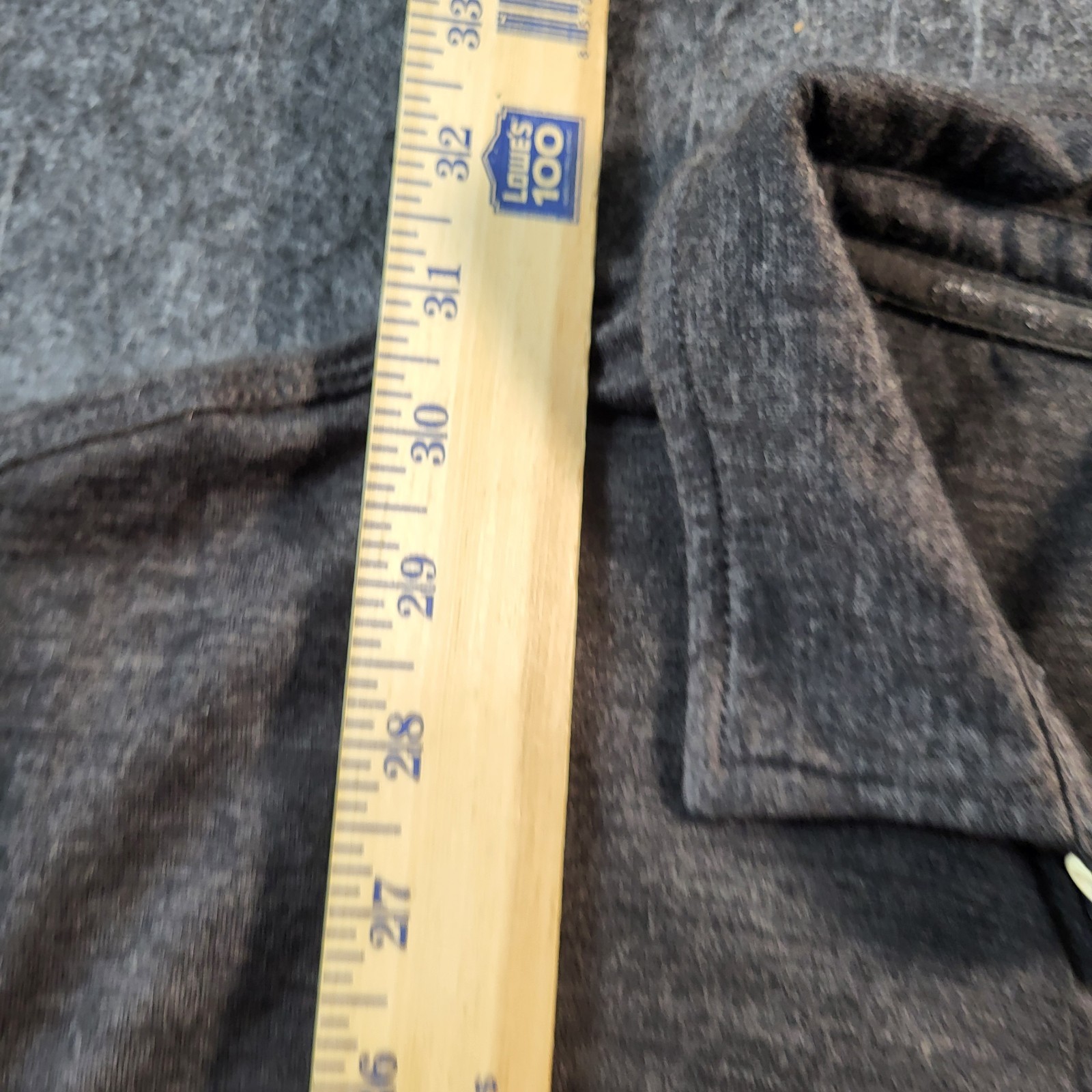 Woolly Shirt Men's L Charcoal Gray Button Up Short Sleeve 100% Merino Wool 