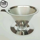 Pour Over Coffee Dripper Slow Drip Paperless Coffee Filter Double Mesh Stainless