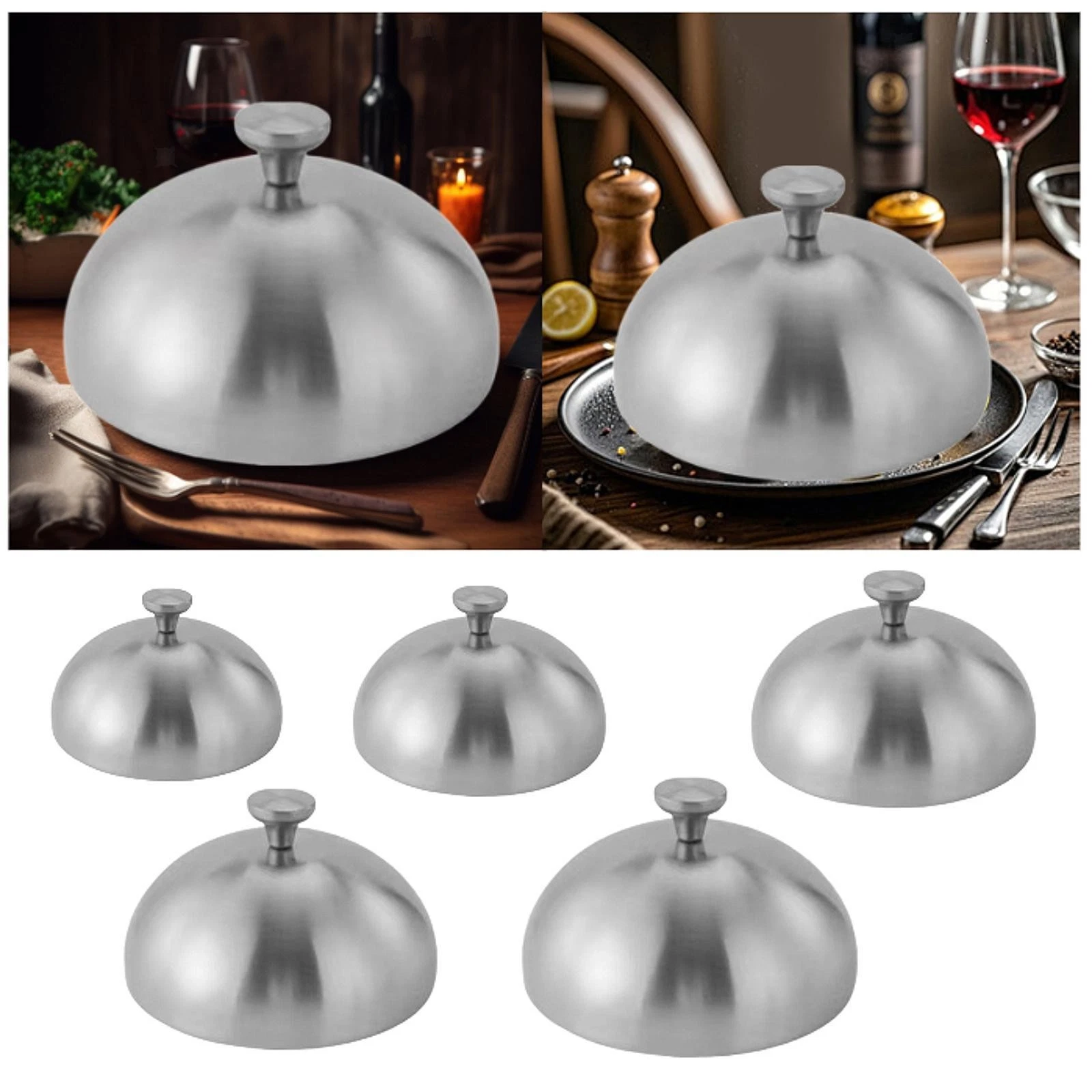 Metal Griddle Basting Cover Food Cover Dome with Handle Burger Cover for
Opens in a new window or ta