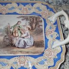 Gorgeous Vintage Porcelain Tray~Royal Crown~Kent England~Pastoral Dish — photo 4