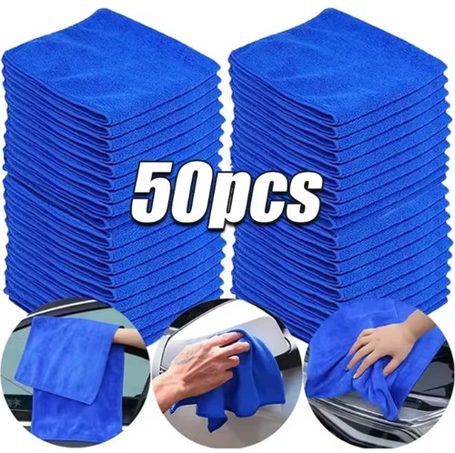 50 x LARGE MICROFIBRE CLEANING AUTO CAR DETAILING SOFT CLOTHS WASH TOWEL DUSTER