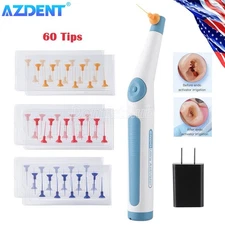 AZDENT Dental Endo Ultrasonic Activator Root Canal Irrigator Handpiece+60Tips
