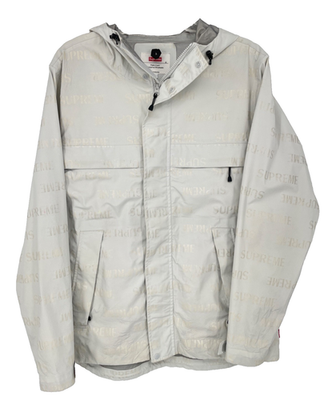 Supreme men size L White 3M Reflective Repeat Taped Seam Jacket