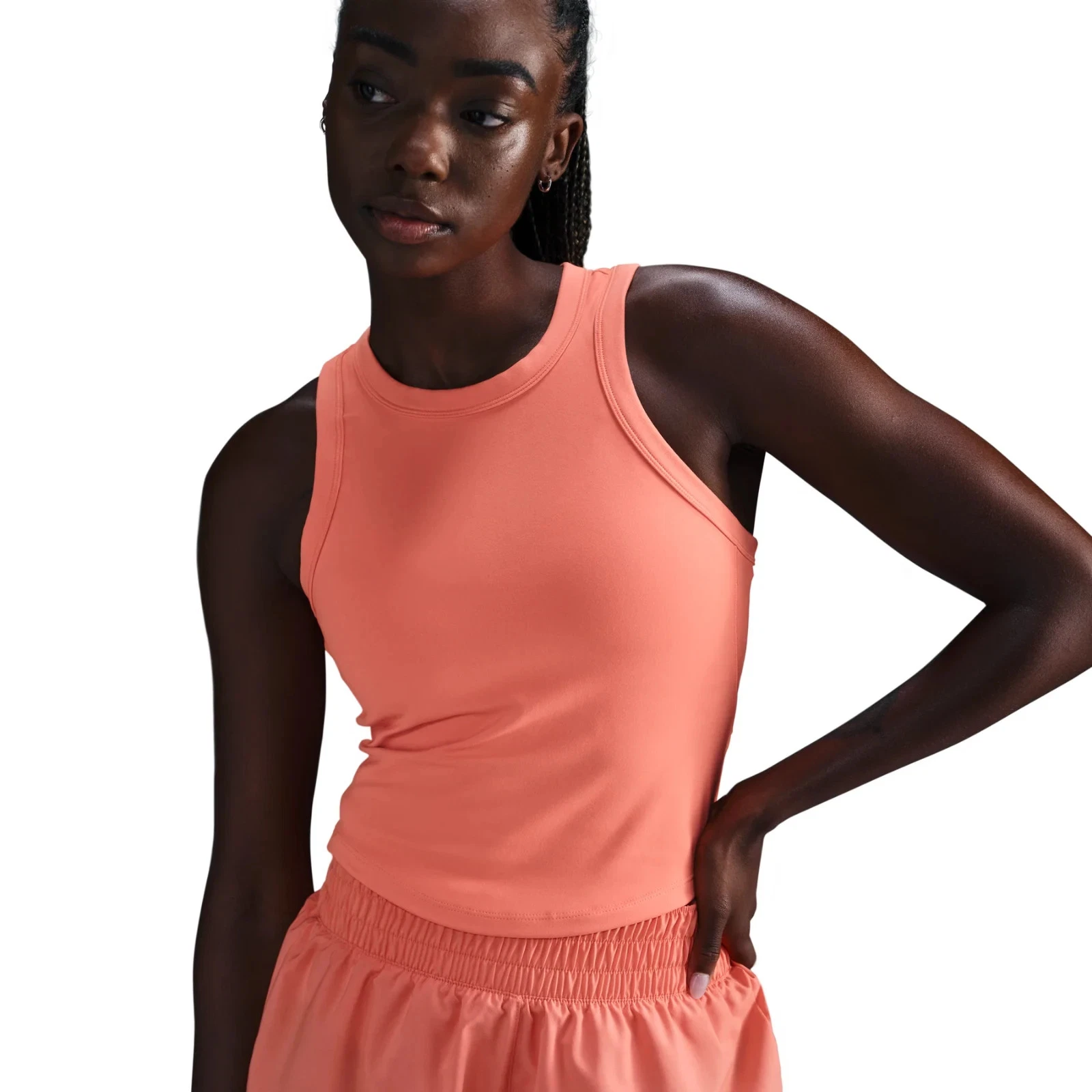 $40 NEW Nike One Fitted Women's Dri-FIT Cropped Tank Top FN2806-643 XS