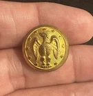 Civil War Era Confederate Officer 11 Star Eagle Button Extra Rich .75”