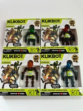 NEW Klikbot Full Set of 4 Poseable Action Figures  Blitz Barrage Sabre Tempest