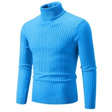 Men's Turtleneck Sweater Casual Men's Knitted Sweater Warm Men Pullovers Tops