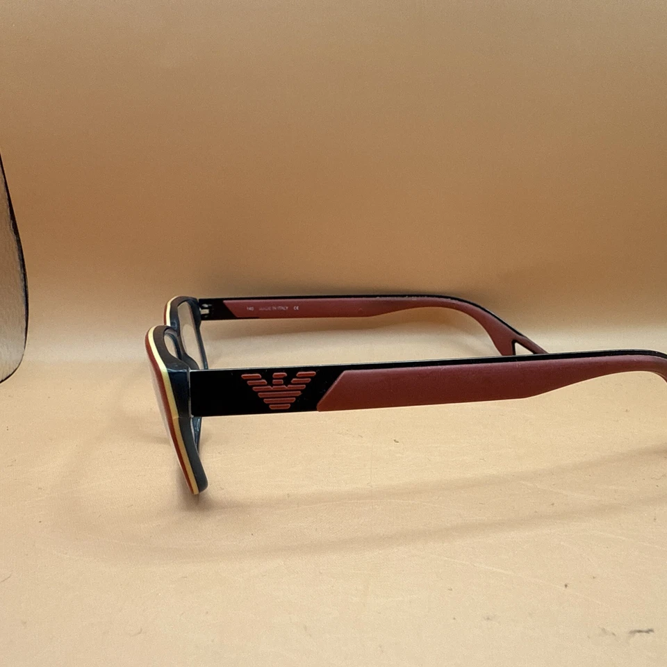 Monturas de gafas Emperio Armani solo 140 EA9517 H4D rojo pardusco Foto 2 de 4