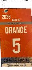 Miami Dolphins Orange Parking vs New England Patriots November 1, 2026