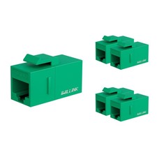 RJ45 Cat6 Keystone Coupler 5-Pack Female To Female Jack Insert Green Network