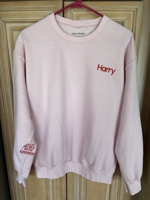 Harry Styles Treat People With Kindness Sweatshirt Size Medium Pink Crew Neck 