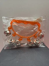 Vintage Handheld Sleigh Bells Plastic Handle/Hand Jingle Bells/ Never Used/ 2001