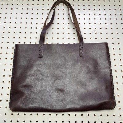 Kendall Conrad Leather Tote Bag Brown Suede Interior